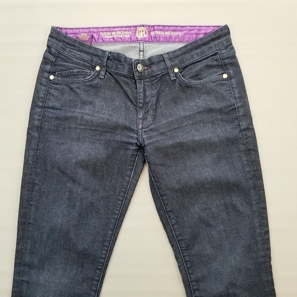 Rich & Skinny Ultra Skinny dark wash denim jeans women's size 28 - Picture 6 of 8